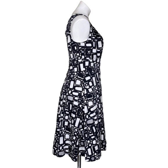 Calvin Klein B&W Fit & Flare Dress Size 10 - Picture 4 of 12